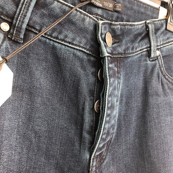 PRANA Women's Buxton Boyfriend Jeans Size 10 Deep Blue Ankle Stretch NWT - Picture 7 of 10